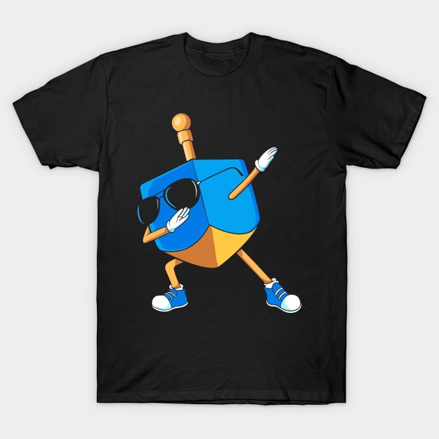 Dabbing Dreidel Hanukkah Dancing Chanukah Kids Girls Boys T-Shirt by KhanhVan